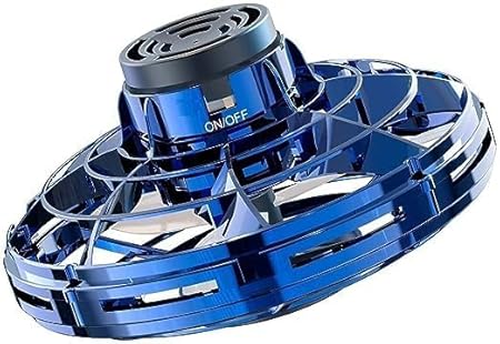 Welko UFO Fingertip Upgrade Flight Gyro Flying Spinner Decompression Toy for Kids Adults Hand Operated UFO Nova Fly Spinner Drone Led Light Outdoor Fun Game USB Rechargeable (Multicolor)