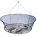 MOUNTTU Crab Net,Fish Trap Crab nets for Crabbing Portable Folding Fishing Fish Net with Thickened Rope for Minnows Lobster Shrimp