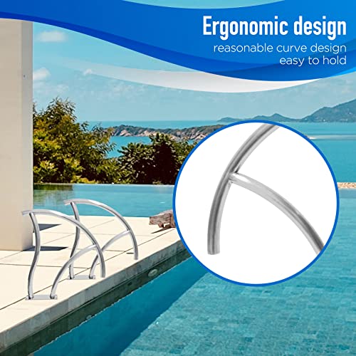 Ihayner Pool Handrail 2Pack 30X30 Pool Rail 304 Stainless Steel Swimming Pool Stair Rail Pool Hand Rail #TOP4