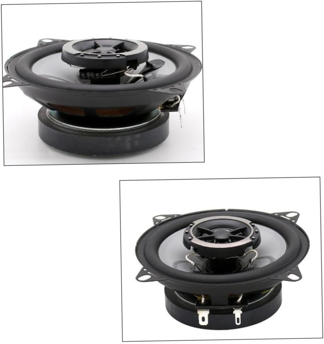 2Pcs Car Speakers Durable Dual Cone Audio Horns with Stylish Black Design High Efficiency Automotive Sound System Easy Installation for Enhanced Stereo