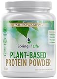 Spring Of Life Plant-Based Protein Powder, Vegan, Non-GMO, Hypoallergenic, Vanilla, 853 Grams