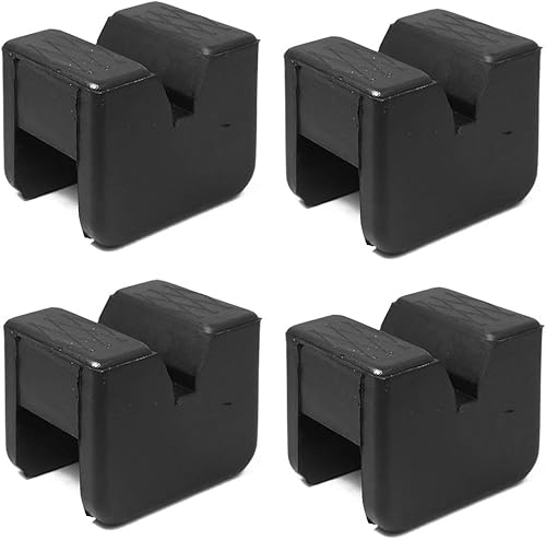 Paquete de 4 adaptadores de almohadilla para gato, protector universal de soldadura de riel de marco ranurado, capacidad de 2 toneladas, automóvil,