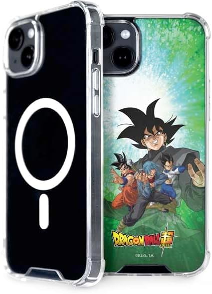 Vista 5 de Skinit Funda para teléfono compatible con MagSafe iPhone 15, diseño oficial de Dragon Ball Super Group Blanco - DBZSPR03
