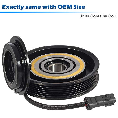 AUTEX AC A/C Compressor Clutch Coil Assembly Kit 55111436AB Compatible with Dodge Dakota 2008-2010/Ram 1500 & 2500 2008-2010/Ram 3500 2009