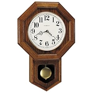 Howard Miller Katherine Wall Clock – Wooden Finish Octagonal Pendulum with Westminster or Ave Maria Chimes Volume Control & Traditional Design Clock Best for Home or Office Décor