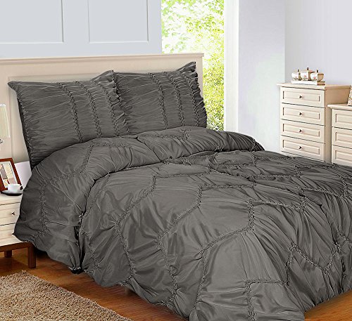 PHOENIX XXL 3D Biesen 100% Baumwolle Design Modern Bettwäsche 135x200cm Farbe: Grau, 2-teilig. 125gr/m² - Image 4