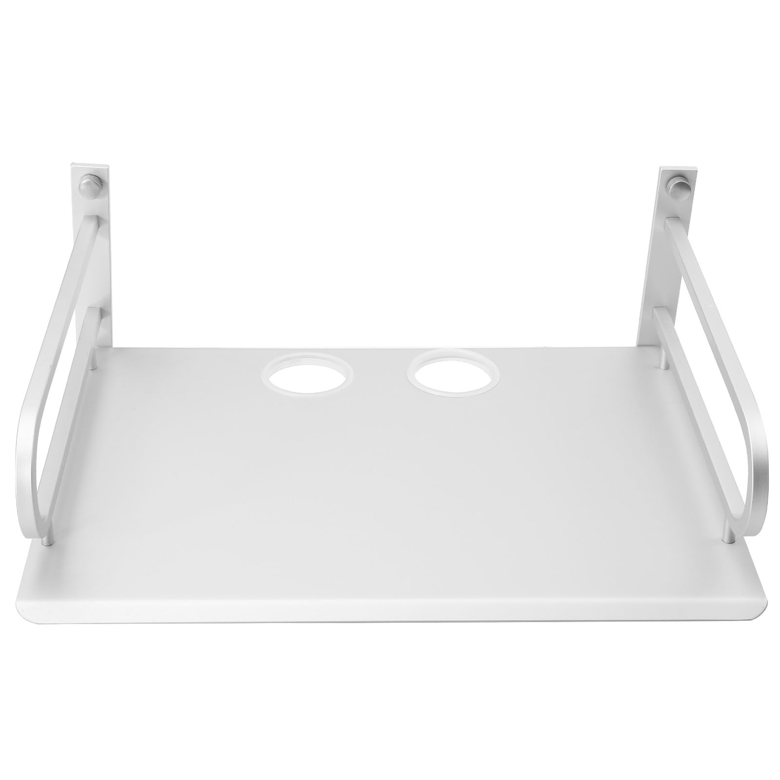 Mensola da Muro in Alluminio Argento per Router, Scaffale Porta Router Alta Durezza, per Cucina e Bagno, Supporto Salvaspazio