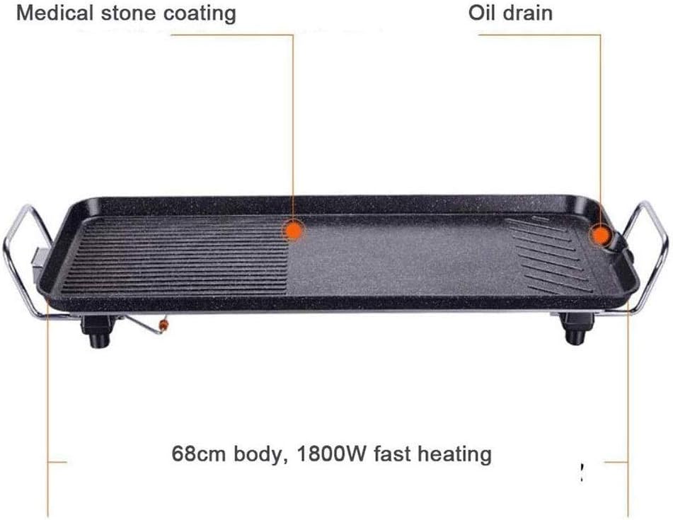 Iron Plate Grill,Table Top Griddle BBQ Nonstick Extra Large Electric for Camping Indoor