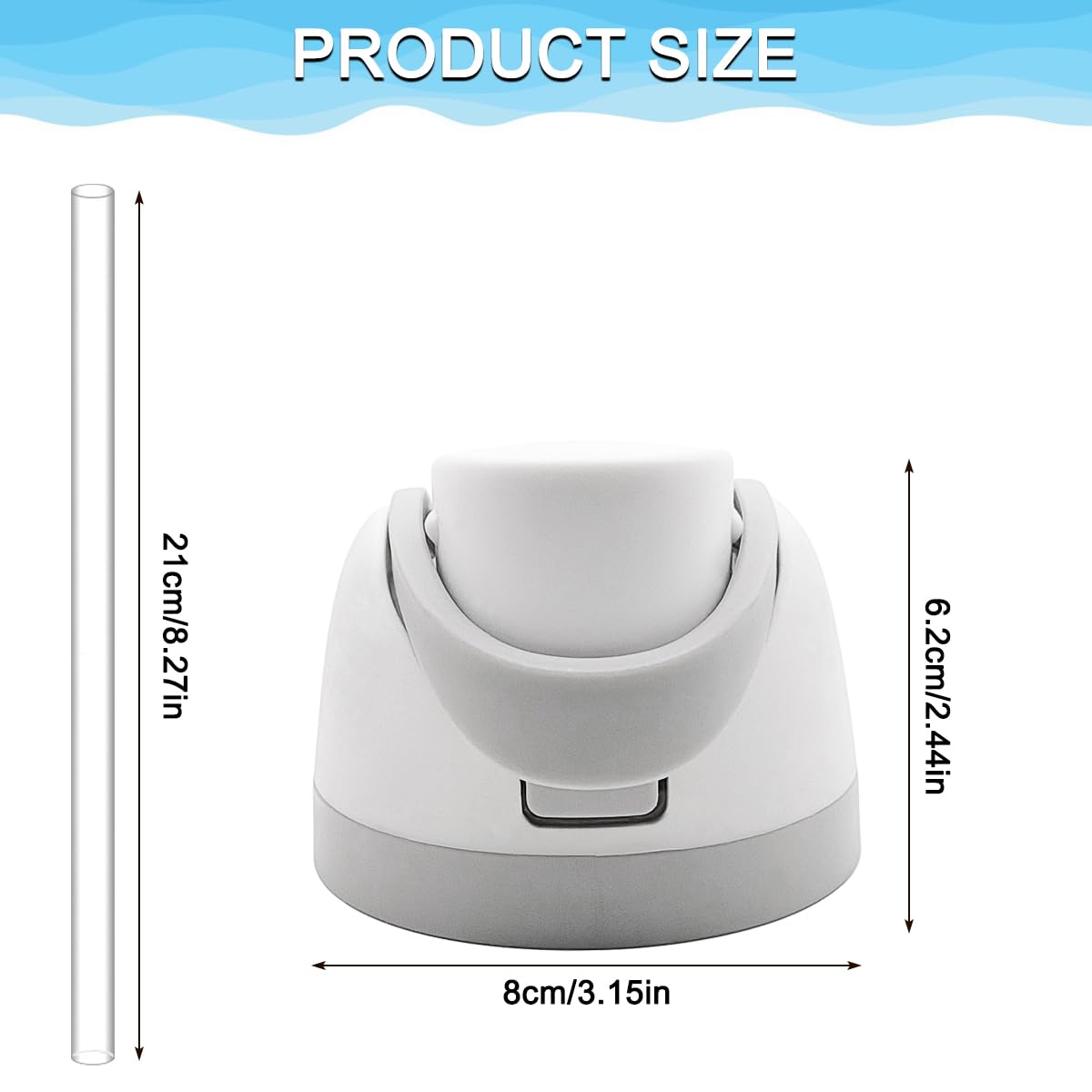 Bluwing Replacement Lid For Owala FreeSip - Straw Lid Compatible With 16oz, 24oz, 32oz, 40oz Bottles - View #2