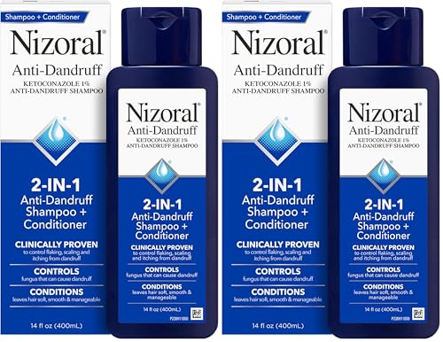 Image of Nizoral 2-in-1 Anti Dandruff Shampoo and Conditioner,14 Fl Oz,1% Ketoconazole,(Pack of 2)