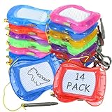 Solinorex 14 Stück Mini Maltafel Zaubertafel mit Schlüsselanhänger Kinder, Party Mitgebsel Kindergeburtstag, Klassenzimmer, Partygeschenke, Geburtstag Kinderparty Geschenktütenfüllung, Mitgebsel