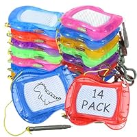 Solinorex 14 Stück Mini Maltafel Zaubertafel mit Schlüsselanhänger Kinder, Party Mitgebsel Kindergeburtstag, Klassenzimmer, Partygeschenke, Geburtstag Kinderparty Geschenktütenfüllung, Mitgebsel