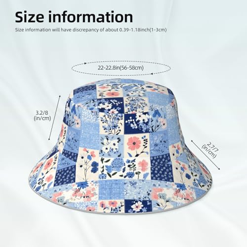 Image of Bucket Hat Double-Side-Wear Reversible Sun Hat Beach Travel Hiking for Women Men