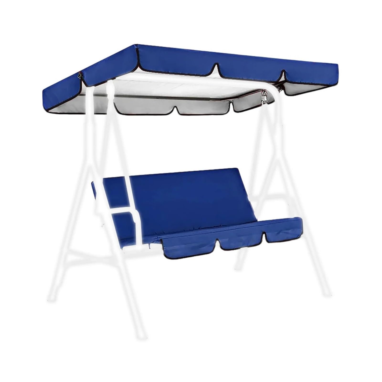 Swing Chair Canopy Replacement 190T Waterproof Garden Swing Canopy 190*132*15cm & Seat Cover 150*150*10cm Set Tool Accessories(Color 1)