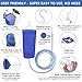 2L Enema Kit Colon Cleansing Irrigation Bag Set Silicone Enema Tubing Hose Tube Replacement, Coffee Enema Bucket Kit Home Shower Intestinal Irrigator for Men Women Detox Constipation 5Pcs Enema Nozzle