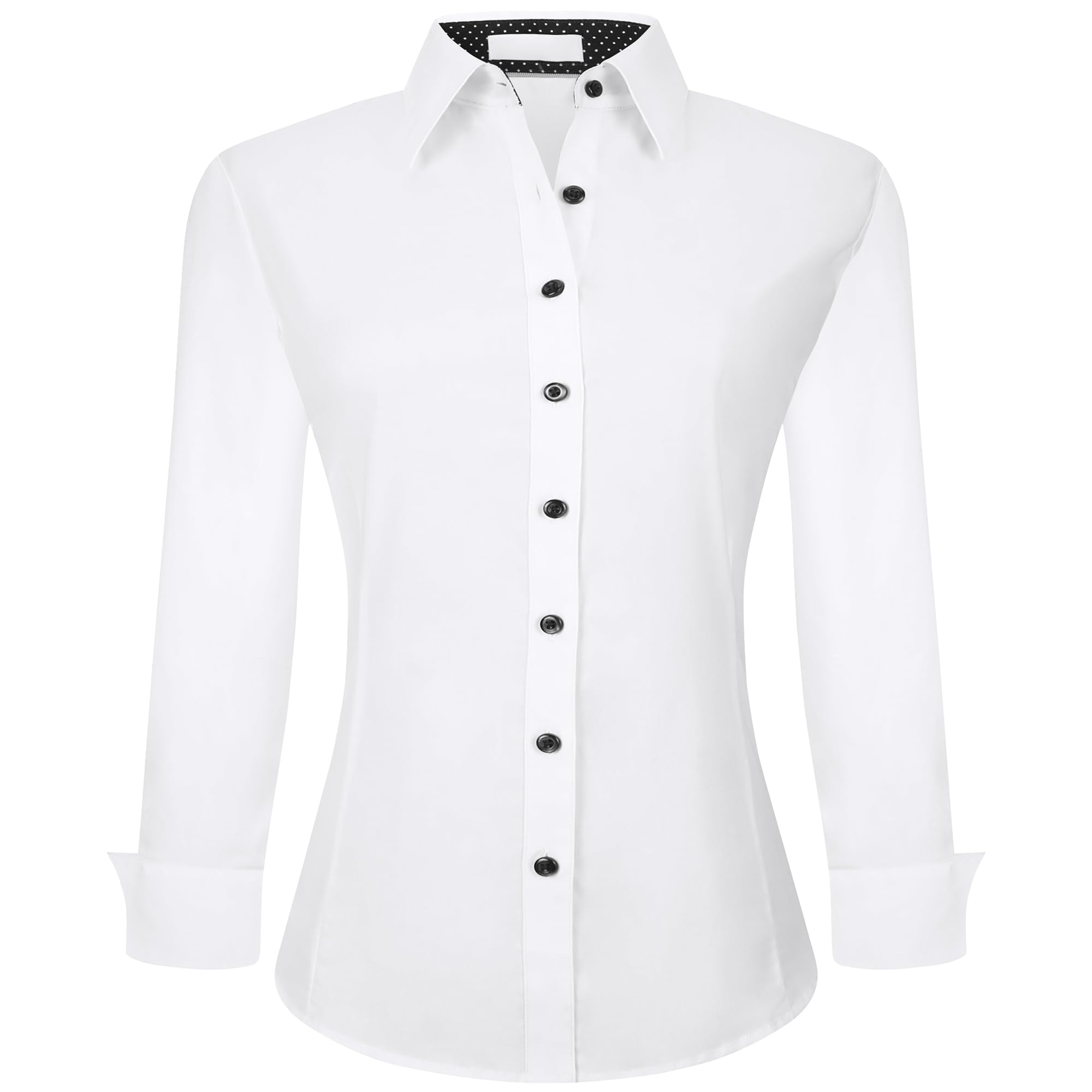 Esabel.C Womens Button Down Shirts Long Sleeve Regular Fit Stretch Work Blouse