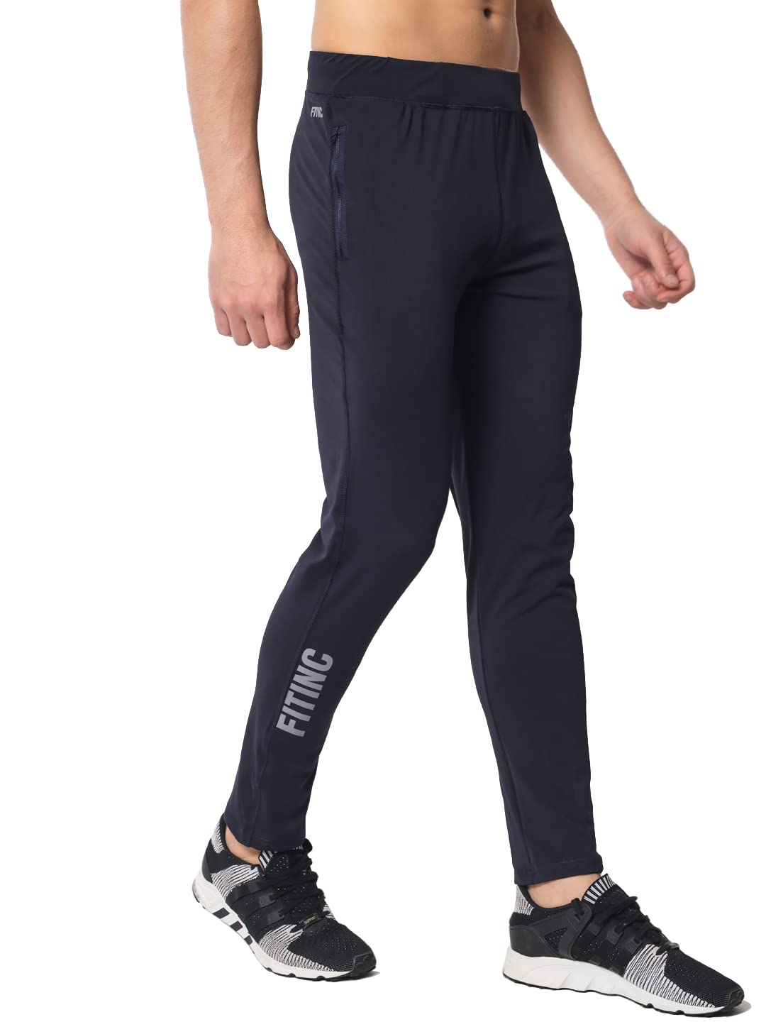 FITINCMen's Stretchable Track Pant for Gym with Zipper Pockets