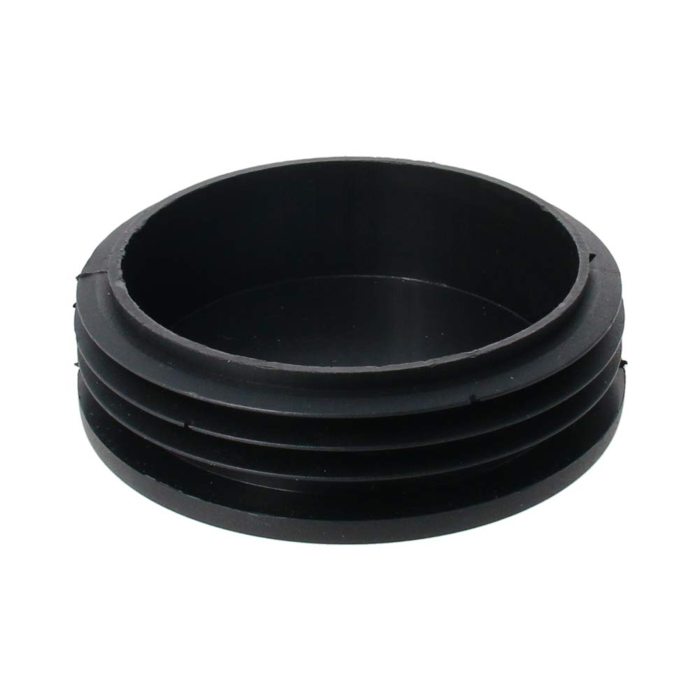 MroMax Tappo per tubo in plastica da 100 mm di diametro, tappi terminali rotondi per corrimano, canale delle scale, ringhiera, tubo nero, 4 pezzi