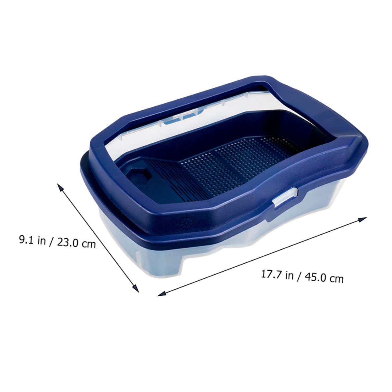 FRCOLOR Caja de Cría de Tortugas Plataforma de Secado y Tanque de Agua, Plástico Resistente, Fácil Limpieza, Gran Capacidad para Área de Alimentación de Tortugas