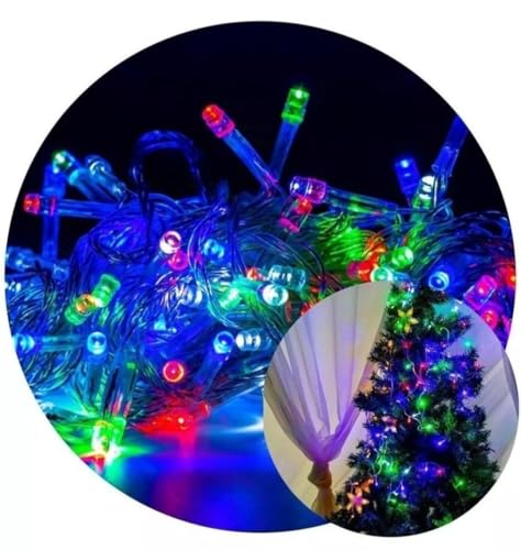 Pisca Pisca Colorido com 100 LEDs para Árvore de Natal Linha Premium Fachada de Casa 9 Metros Inqueb