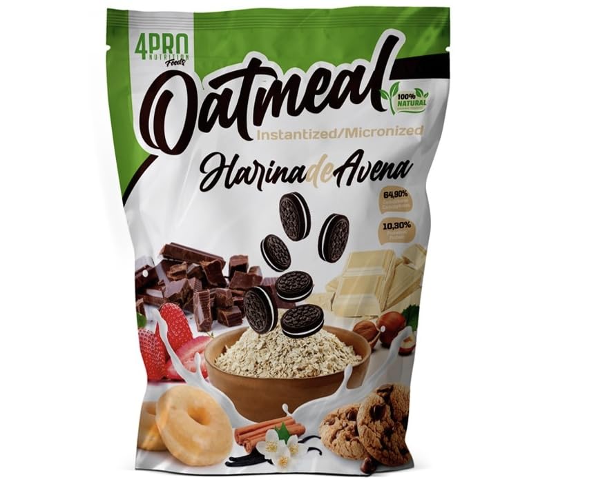 Harina de Avena 1kg 4PRO (1 KG, Chocolate Blanco)