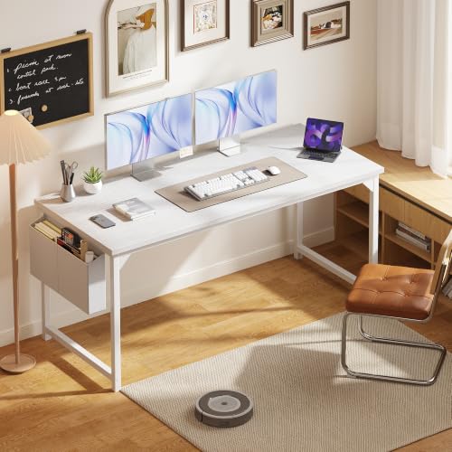 Image of OLIXIS Computer Desk, 63 Inch Gaming Desks for Home Office Small Spaces