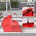 Commercial Broom and Dustpan Set, Jumbo Lobby Debris Dustpan (14inch*14inch), Heavy Duty Broom (14inch Width), 2 Sets, Red,for Indoor and Outdoor Cleaning,Red