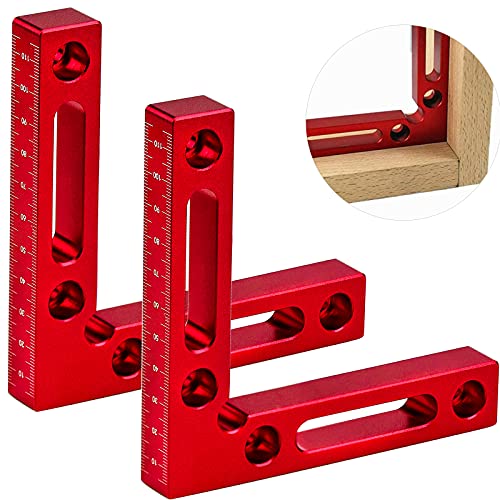 2 Pièces Équerres de Positionnement à 90 Degrés, Alliage D'aluminium de Pince D'angle Type L pour le Serrage de Boîtes Cadres et Armoires D'étagère