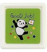 こどものかお パンダミニ浸透印 GoodJob(グリーン) 0543-021