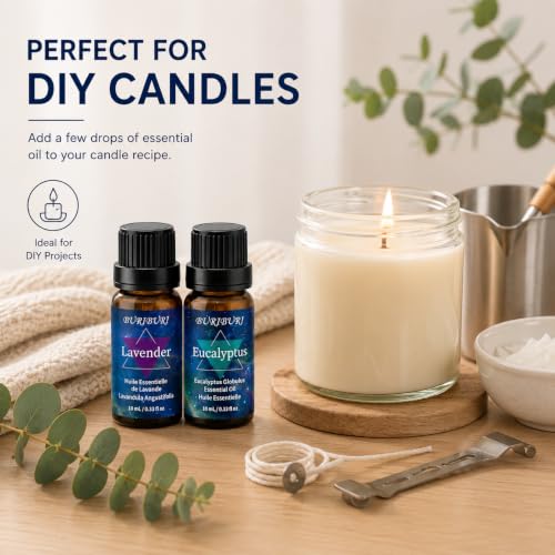 Image of BURIBURI Eucalyptus Lavender Essential Oil Set for Bath Bombs 2 Pack
