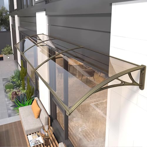 Auvent transparent pour porte de balcon protégeant vos proches de la pluie