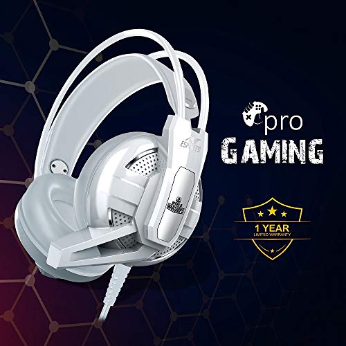 Ant Esports H520W World Of Warships Edition Lightweight Gaming Over Ear Wired Headphones with Mic| 3.5MM Jack |50 MM Drivers | Compatible with PC/ PS4 / Xbox One / Nintendo / Mobile (White) 8 51ICi6Zo5zL