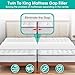 Bed Bridge Twin to King Converter Kit with Sheet Strap Set,Split King Gap Filler for Adjustable Split Adjustable Twin Gap,Bed Connector Make Double Mattress Hold Fill Converted-White
