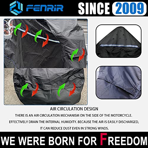 Image of FENRIR Heavy Cloth Motorcycle Cover Waterproof Outdoor Storage for Cruise Touring Shadow
