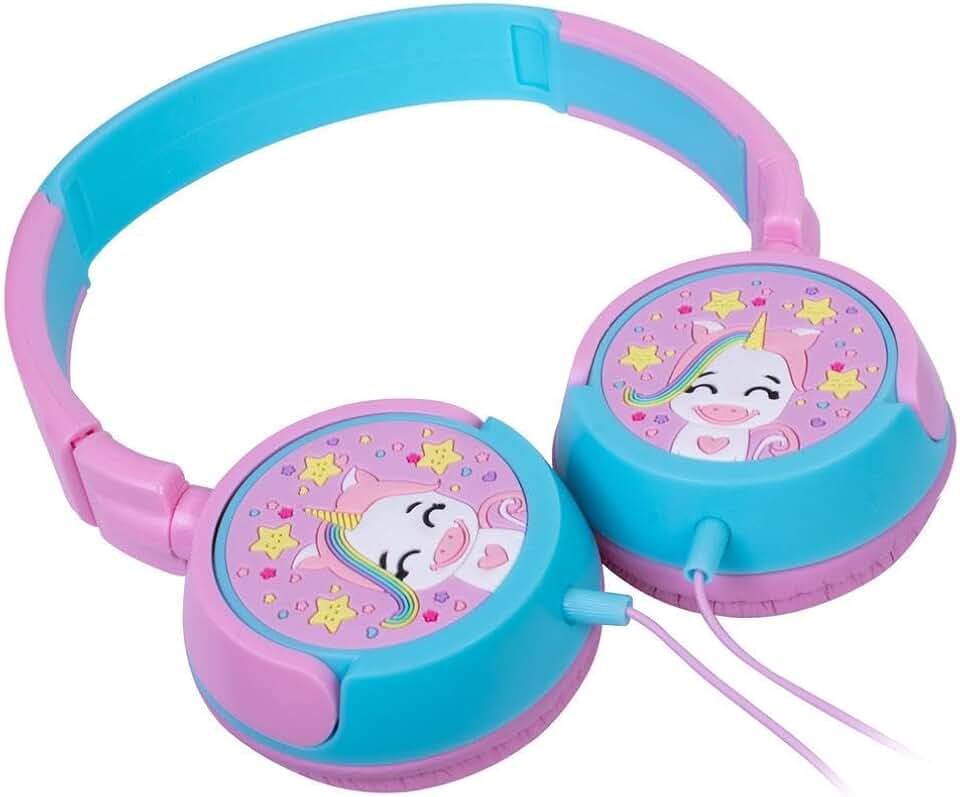 Fone de ouvido infantil Fones giratorios Oex Kids Unicornio HP304-85dB - Rosa