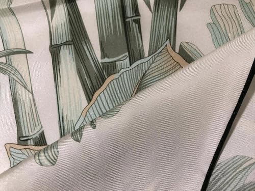 35"x35" Large Square Printed 100% Mulberry Silk Twill Scarf with Hand-Rolled Edges2