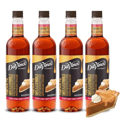 Image of DaVinci Gourmet Classic Pumpkin Pie Syrup, 25.4 Fluid Ounces (Pack of 4)