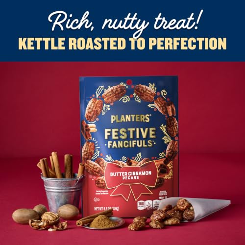 Image of PLANTERS Butter Cinnamon Pecans, Kettle Cooked Limited Edition, 5.5 Oz Bag