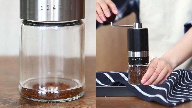 VEVOUK Schwarze hochwertige manuelle Kaffeemühle Espressomühle | Robustes und präzises Edelstahlmahlwerk leicht und… – Bild 8