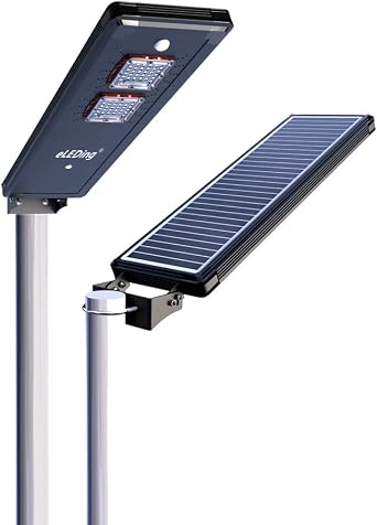 eLEDing Solar Powered AI-Smart LED Wall Light Motion Sensor, Warm/Soft Security Glow, Dusk-to-Dawn Adaptive Lighting, Integrated Solar Panel, Weatherproof Outdoor Sconce for Fence, Patio, Entryway