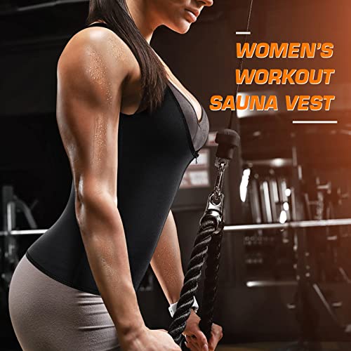 Cimkiz Sauna Vest Sweat Waist Trainer For Women Lower Belly Fat With Sauna Suit Effect Neoprene Workout Tank Top #TOP2