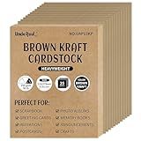 Brown 85lb Kraft Cardstock - 8.5'' x 11'' 250GSM Cover Card Stock Heavyweight Paper Perfect for Scrapbooks/Art/Crafts/Christmas/New Year Cards 25 Sheets UAP13KP