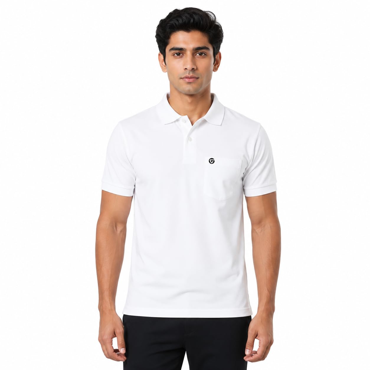 Men Polyester Solid Active Sports Wear Polo Half Sleeve Gym Pocket T-Shirt with Button-Down Collar Quick Dry Breathable Perfect for Workout Regular Fit and Running-image-23