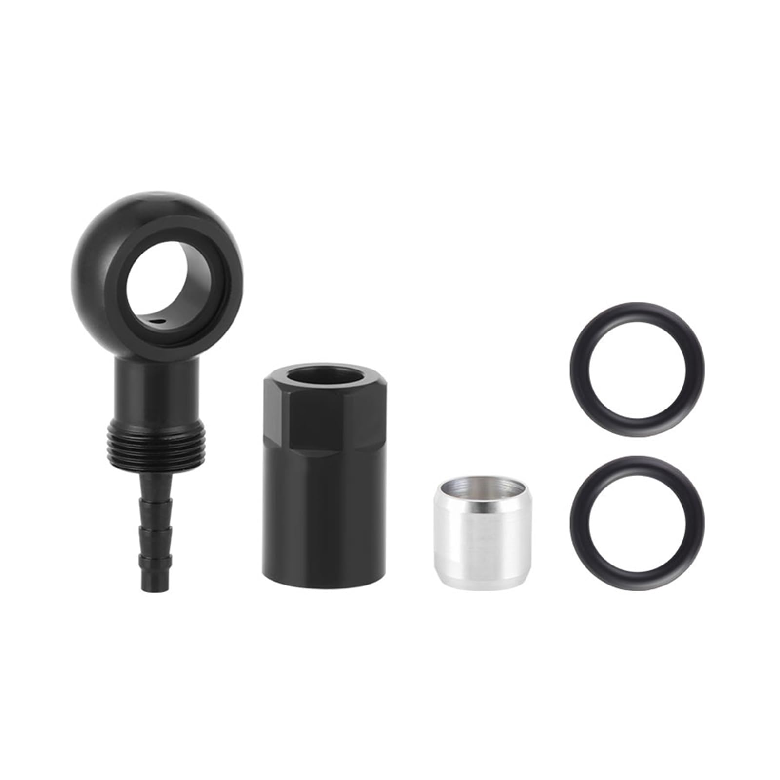 Photo 1 of Banjo Fitting Kit Compatible with Shimano SLX XT XTR ZEE SAINT BH90 Hose M640 M7000 M8000 M8020 M820 M9000 M9100 M9120, CNC Aluminum Alloy Hydraulic Disc Brake Olive Barb Insert Connector, Black