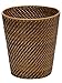 Kouboo Laguna Round Rattan Waste Basket, Honey Brown