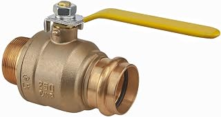 Midline Valve 542VLV034M Premium Adapter Ball Valve, with 3/4 in. Press x MIP Connections, Brass