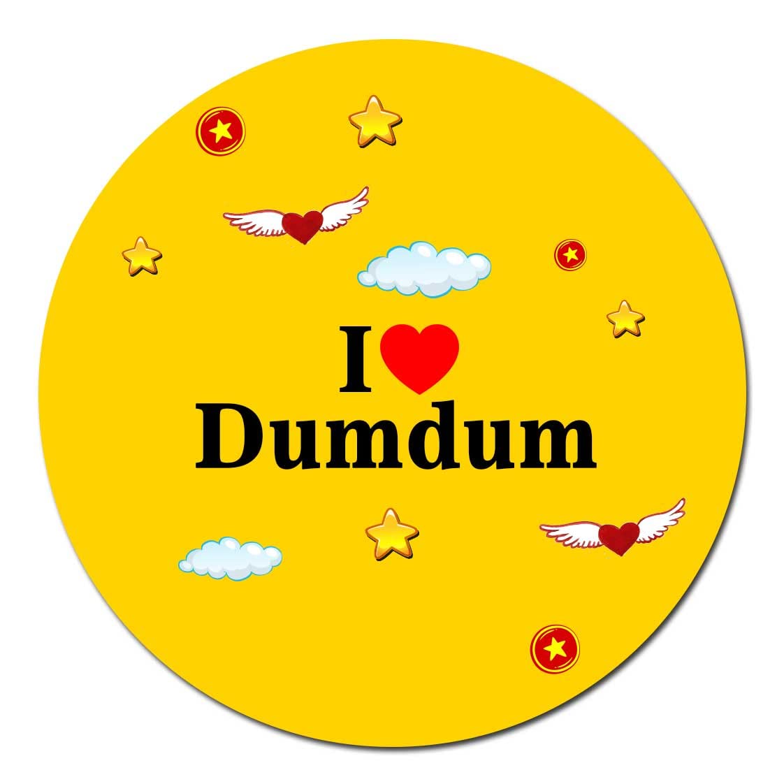 ARTBUG I Love Dumdum City/State Decorative Fridge Sticker Magnet, Souvenir for Home, Kitchen, Pefect Gift for Friends, Kids and Relatives