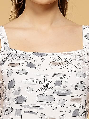Image of OOMPH! Women's Fit And Flare Mini Sleeveless Floral Beach Dress For Slipon