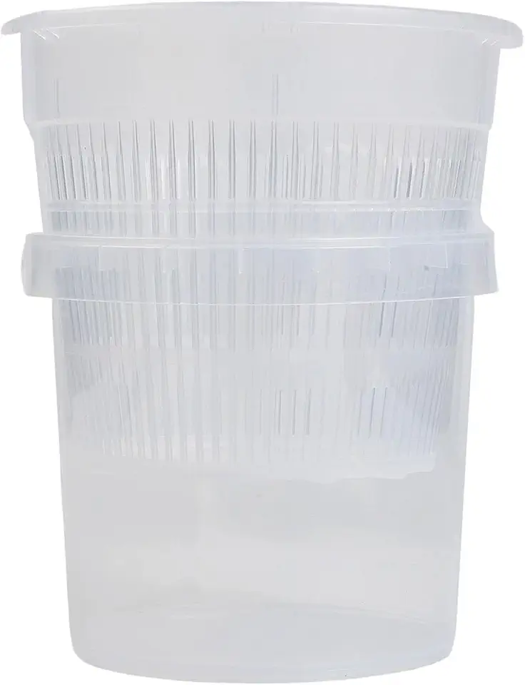 Vaso de orquídea autoirrigável para Phalaenopsis, vaso de flores de irrigação automática com reservatório para cuidados com raízes, plástico com vasos internos e de cobertura, branco, pacote com 2, 11