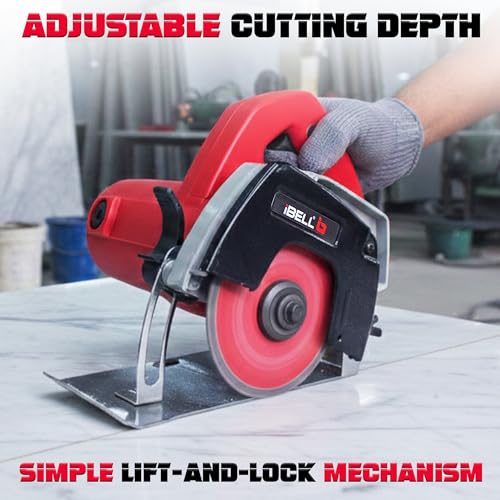 Image of IBELL Marble Cutter MC10-30, 1050W, Copper Armature, 13800 RPM, Wheel dia 110 mm, Cutting Depth 34mm (Red)